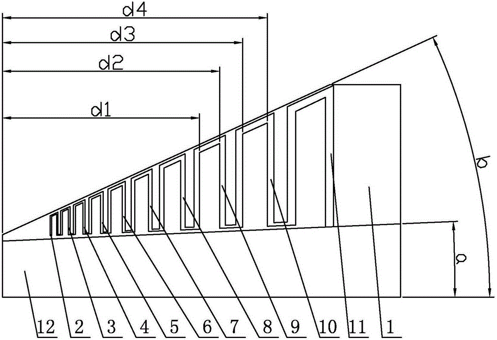 Printed unipolar folded oscillator log periodic antenna