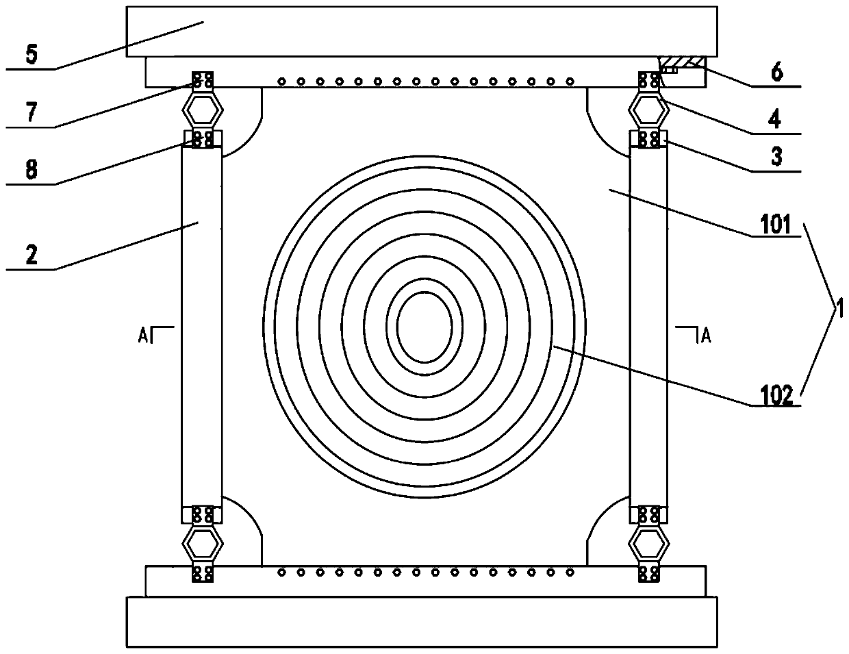 Corrugated steel plate wall with power-wasting corner