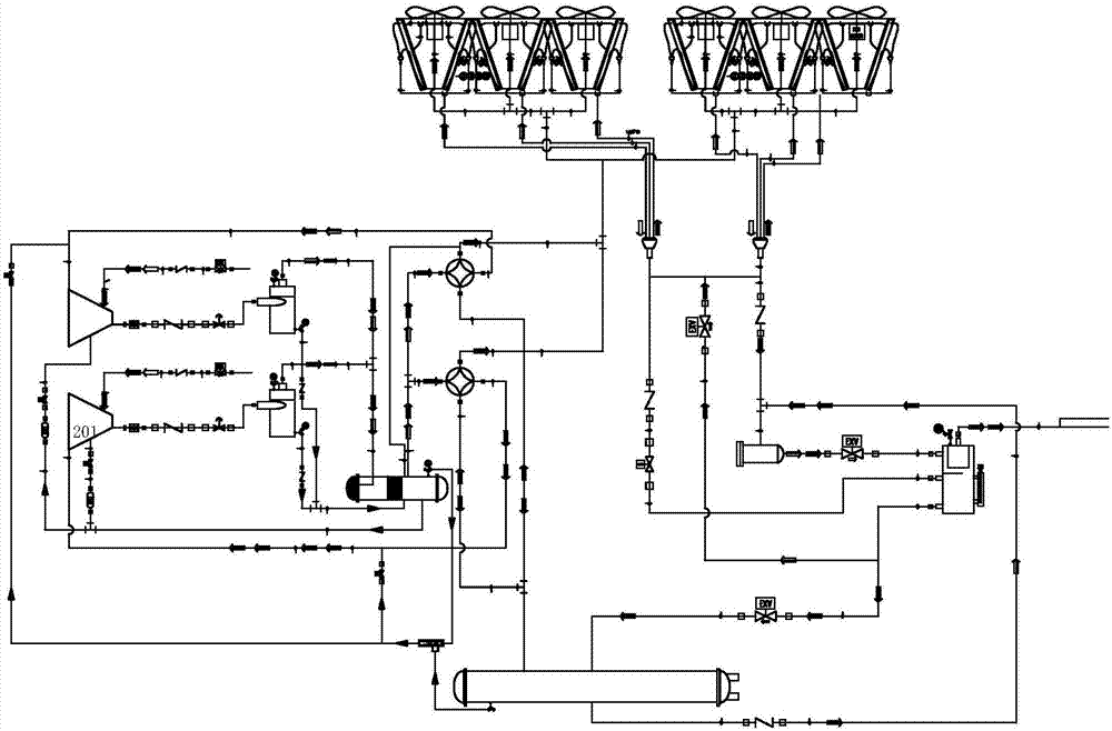 Low-temperature air cooling screw heat pump system