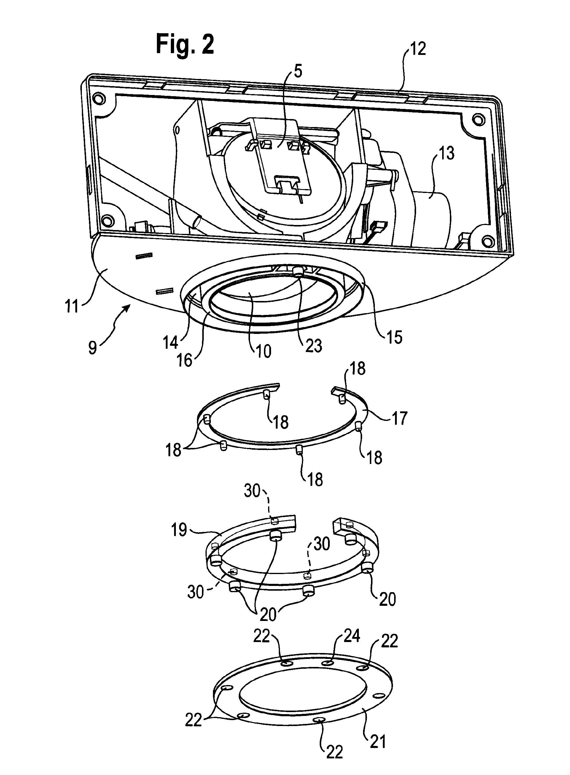 Dispenser niche for a refrigerator