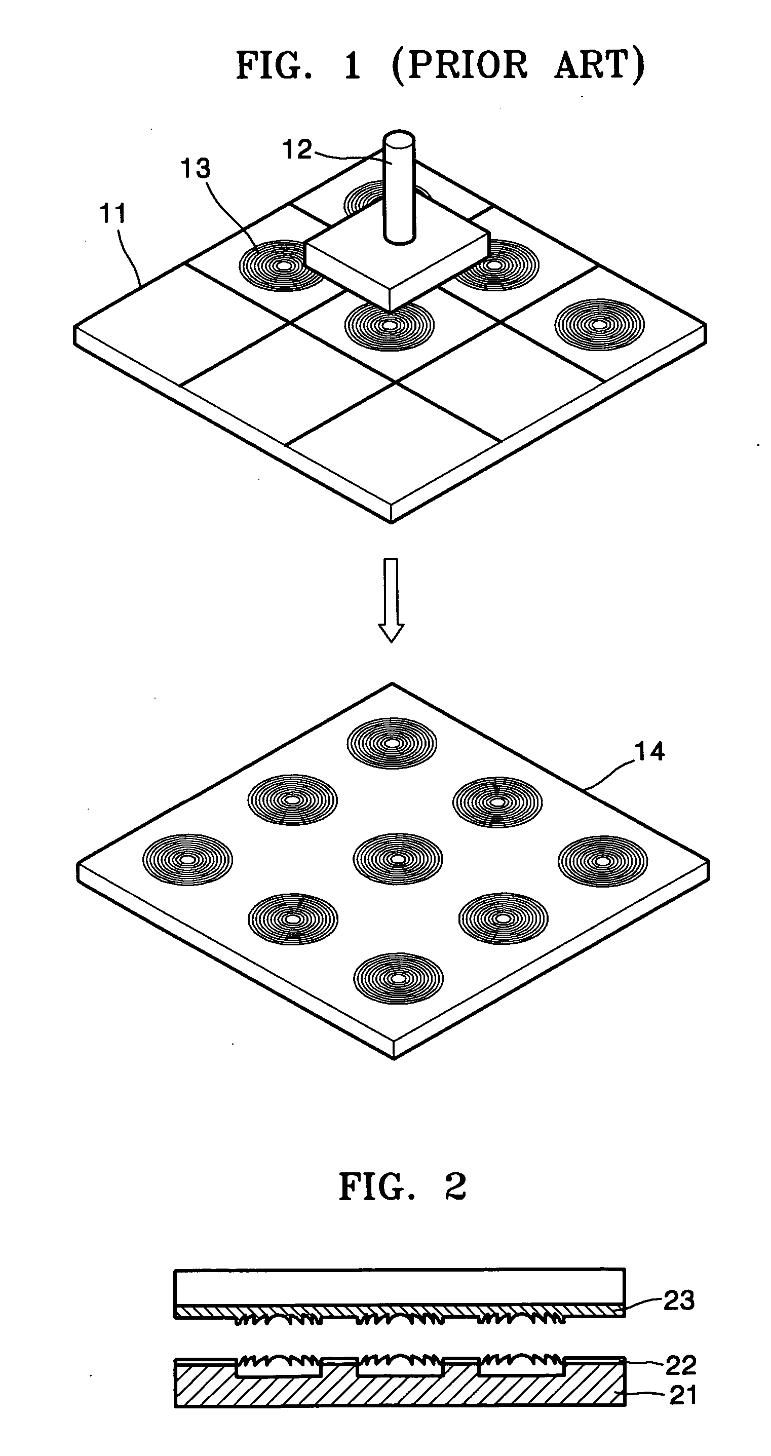 Method of fabricating diffractive lens array and UV dispenser used therein