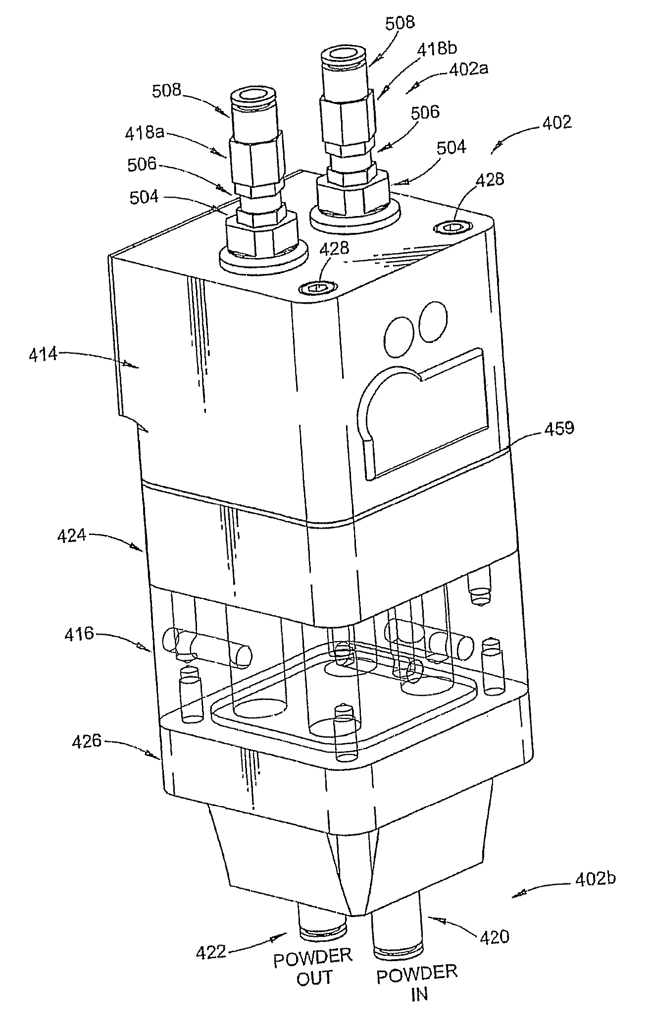 Pump with Suction and Pressure Control for Dry Particulate Material