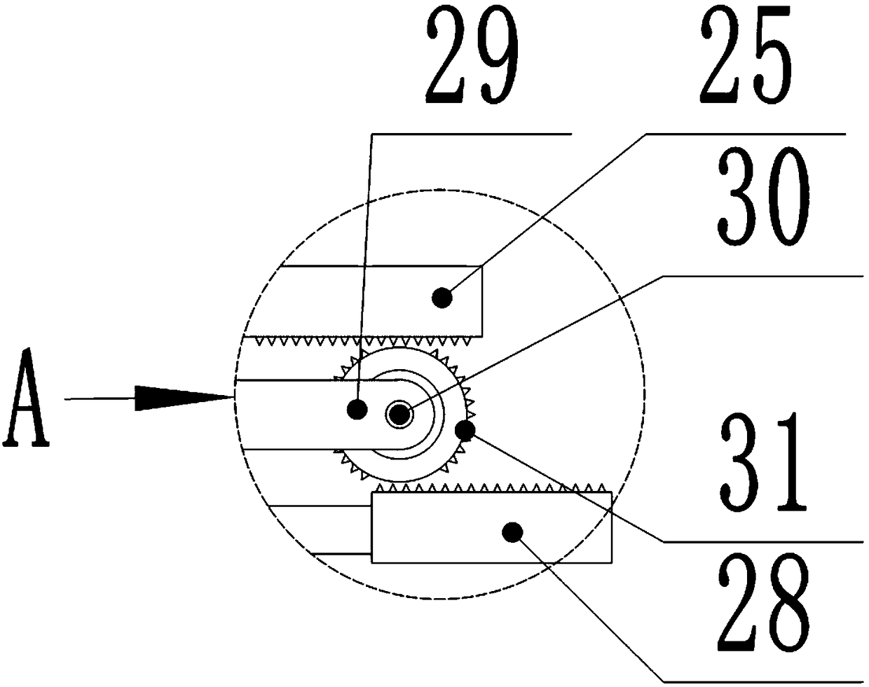 Gear-driven type crushing device for preparing herba dendrodii officinalis microcrystal powder