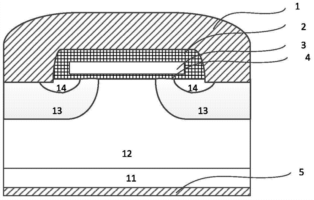 High threshold voltage power mos chip, device and method for increasing threshold voltage