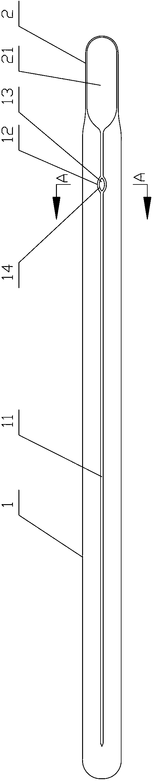 Mercury-free clinical thermometer and production method thereof