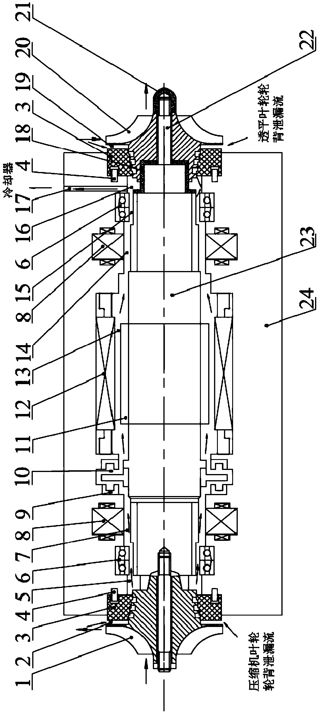 Supercritical carbon dioxide Brayton cycle power component cooling, sealing and heat insulation system