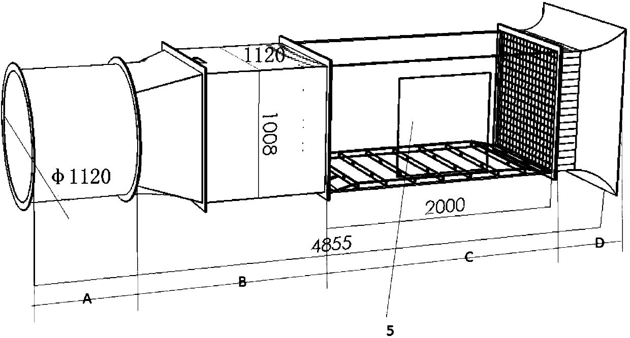 Wind tunnel simulation device for research of plant dust retention mechanism and operation method