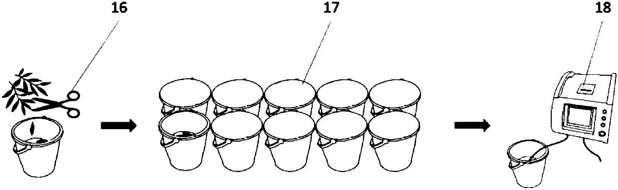 Wind tunnel simulation device for research of plant dust retention mechanism and operation method