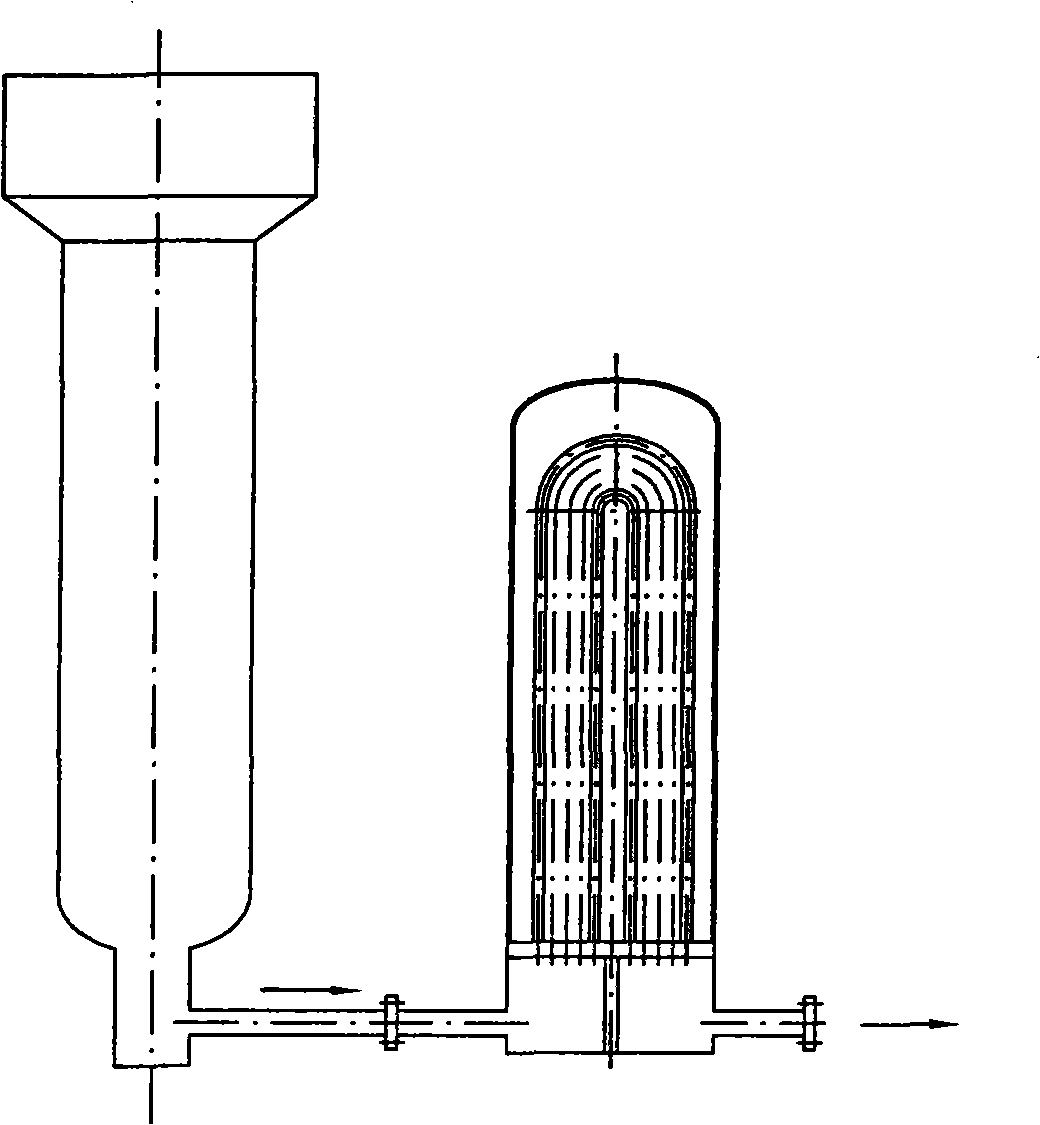 Horizontal-type bushing-type high temperature exhaust-heat recovery unit capable of generating saturated vapor and superheated vapor at the same time