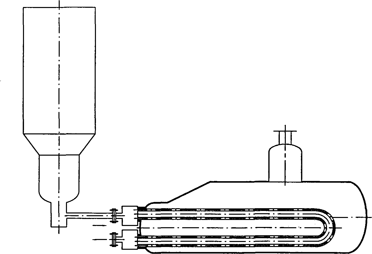 Horizontal-type bushing-type high temperature exhaust-heat recovery unit capable of generating saturated vapor and superheated vapor at the same time