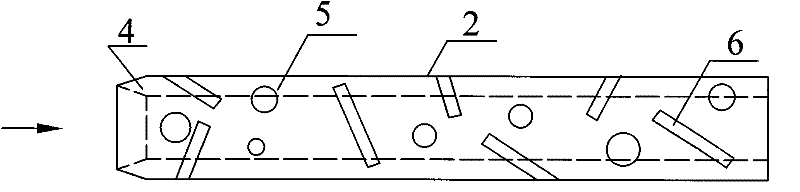 Throwing material for lightening interception difficulty and protecting dikes of rivers