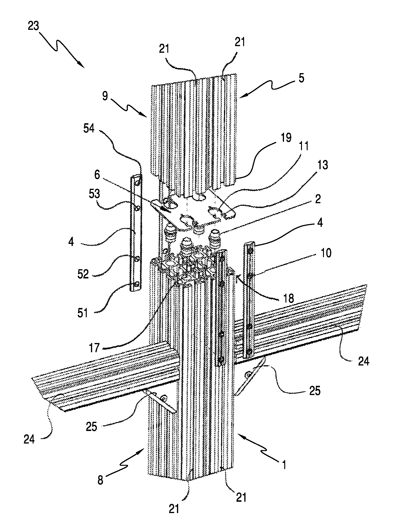 Spacer plate and support structure