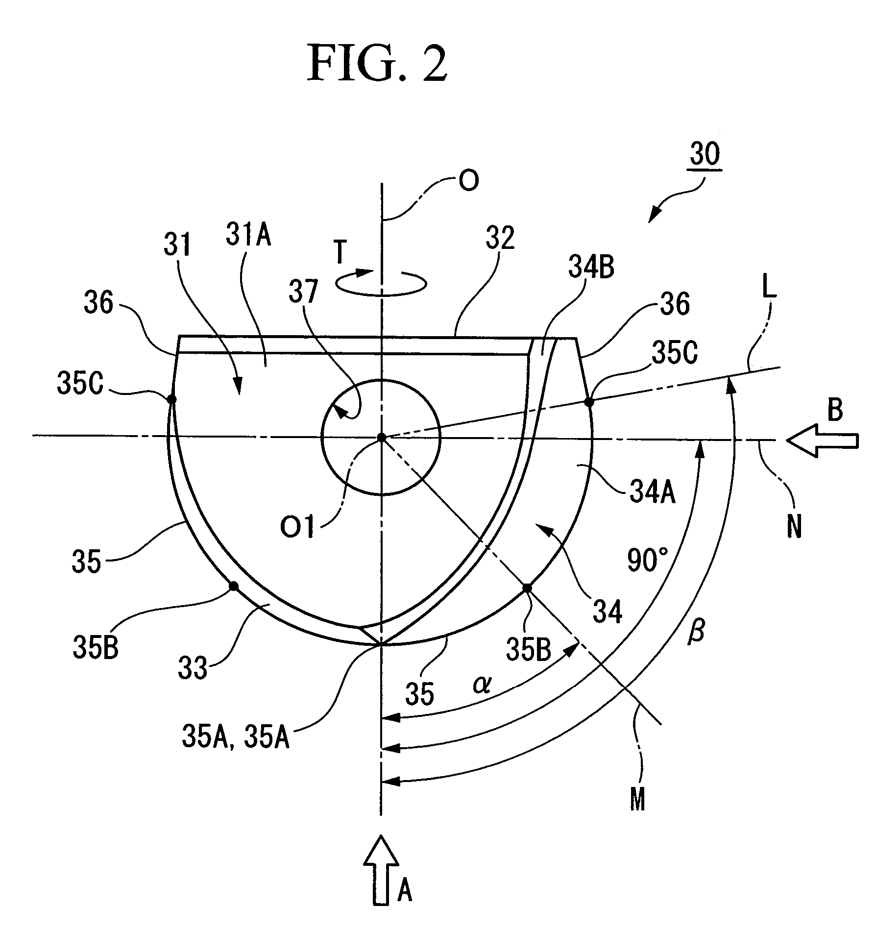 Ball nose cutting insert and ball end mill thereof