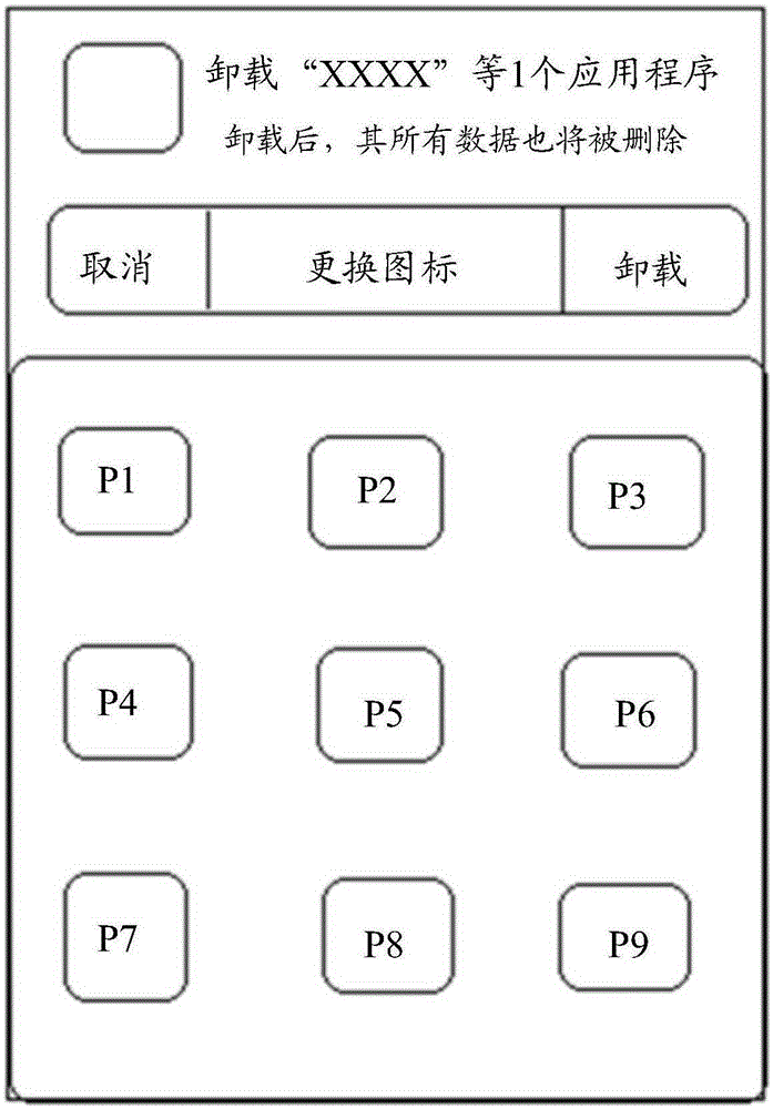 Application software icon replacing method and application software icon replacing system