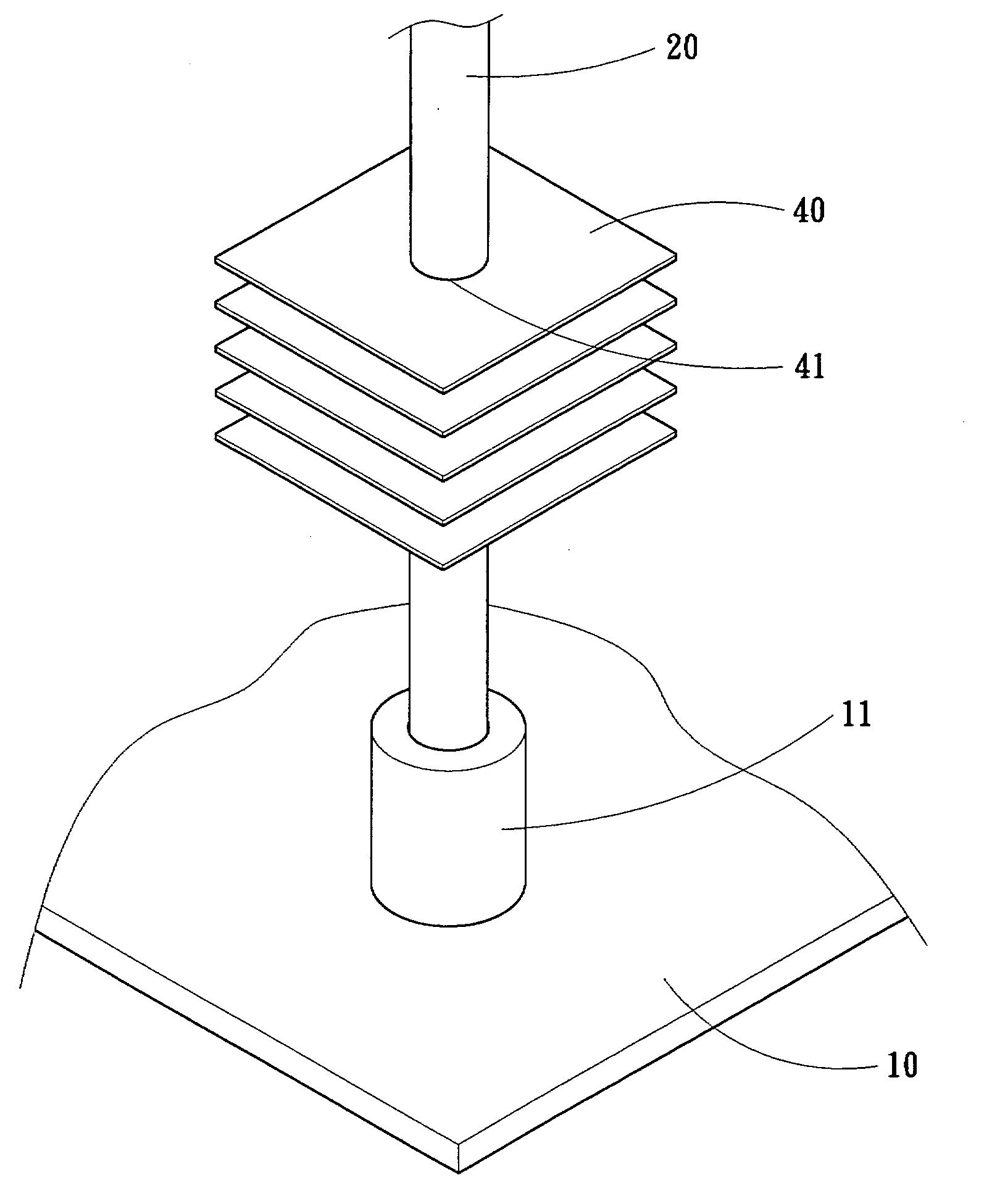 Heat transfer duct fastening structure