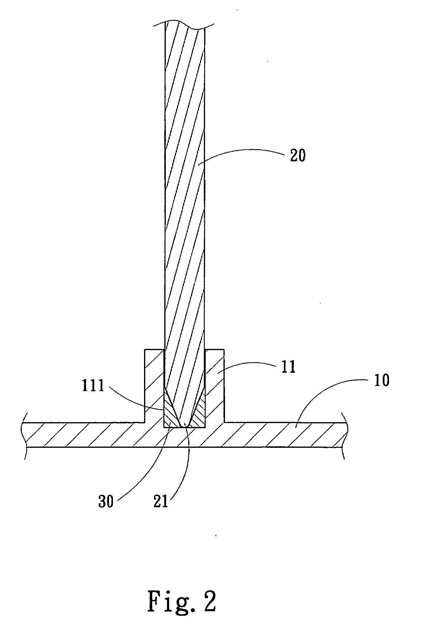 Heat transfer duct fastening structure