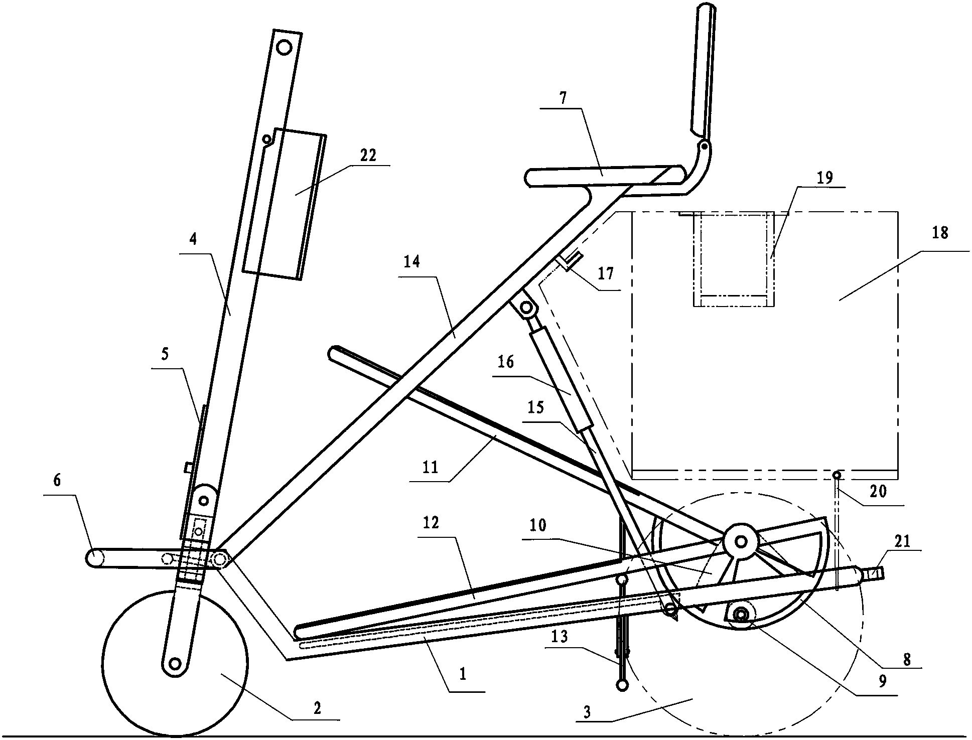 Pedal gear transmission tricycle