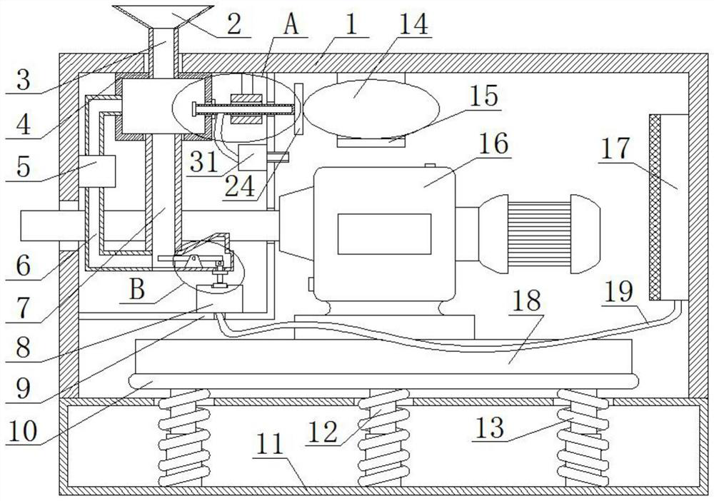 Gear reducer base with vibration reduction function