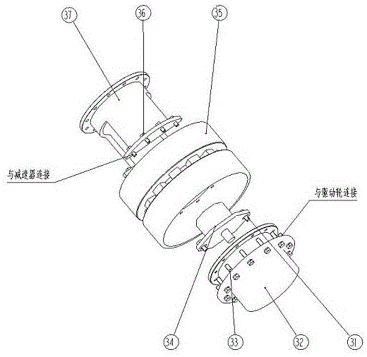 Rocker type suspension track for spreading machine