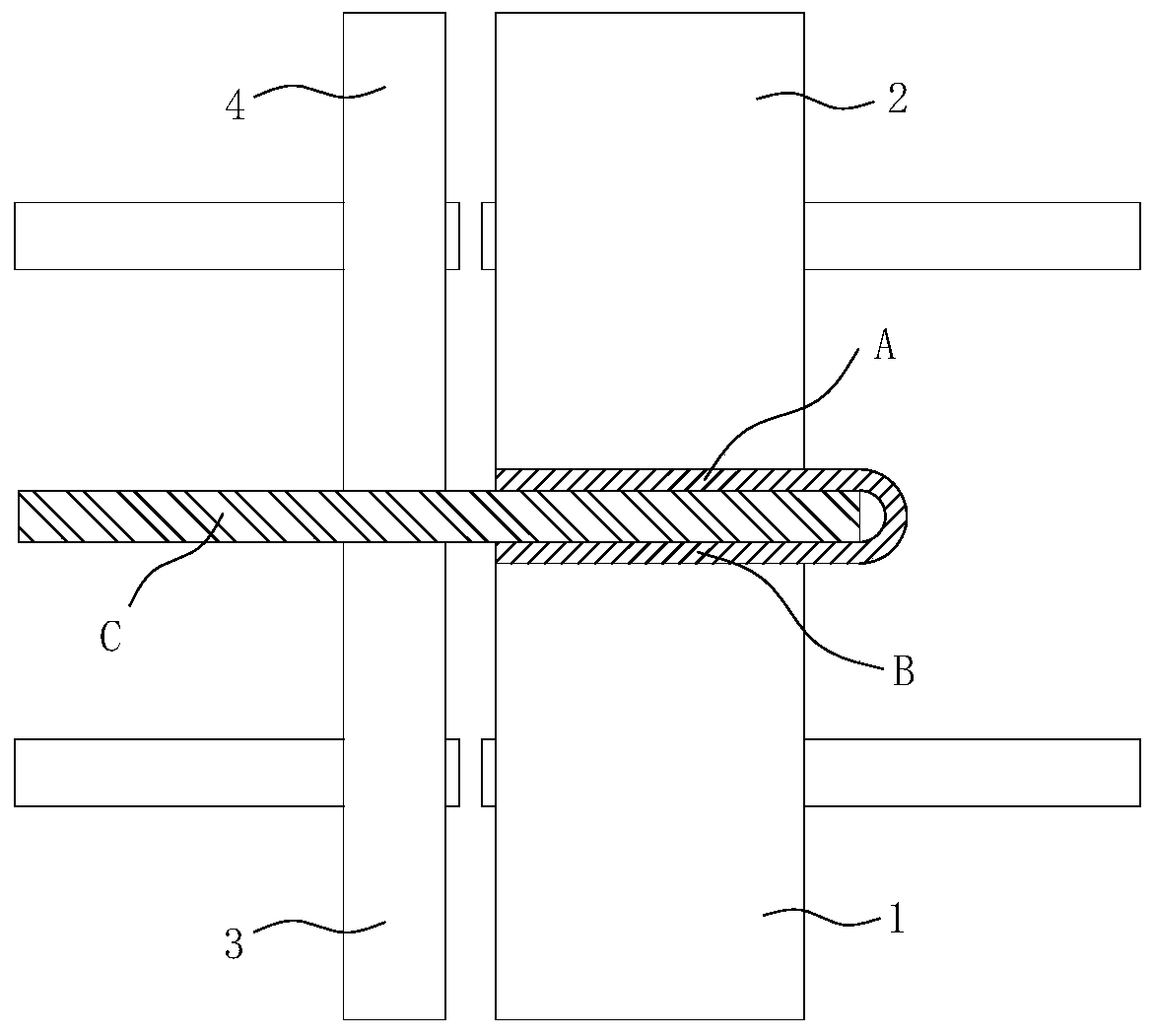 Double-wheel-set different-axis pressurizing mechanism for hot air welding machine and working method and using method of mechanism