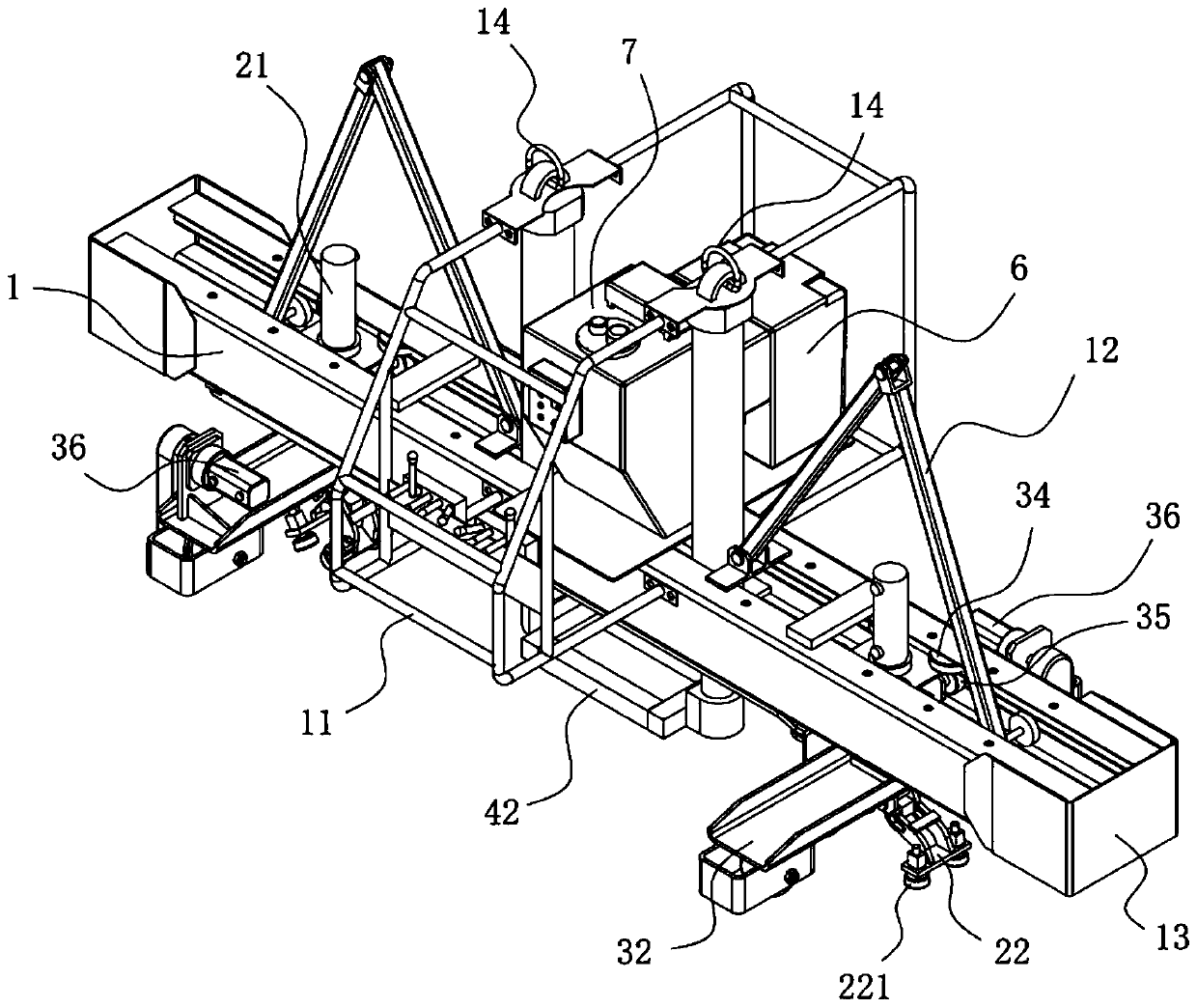 Hydraulic rail changing machine