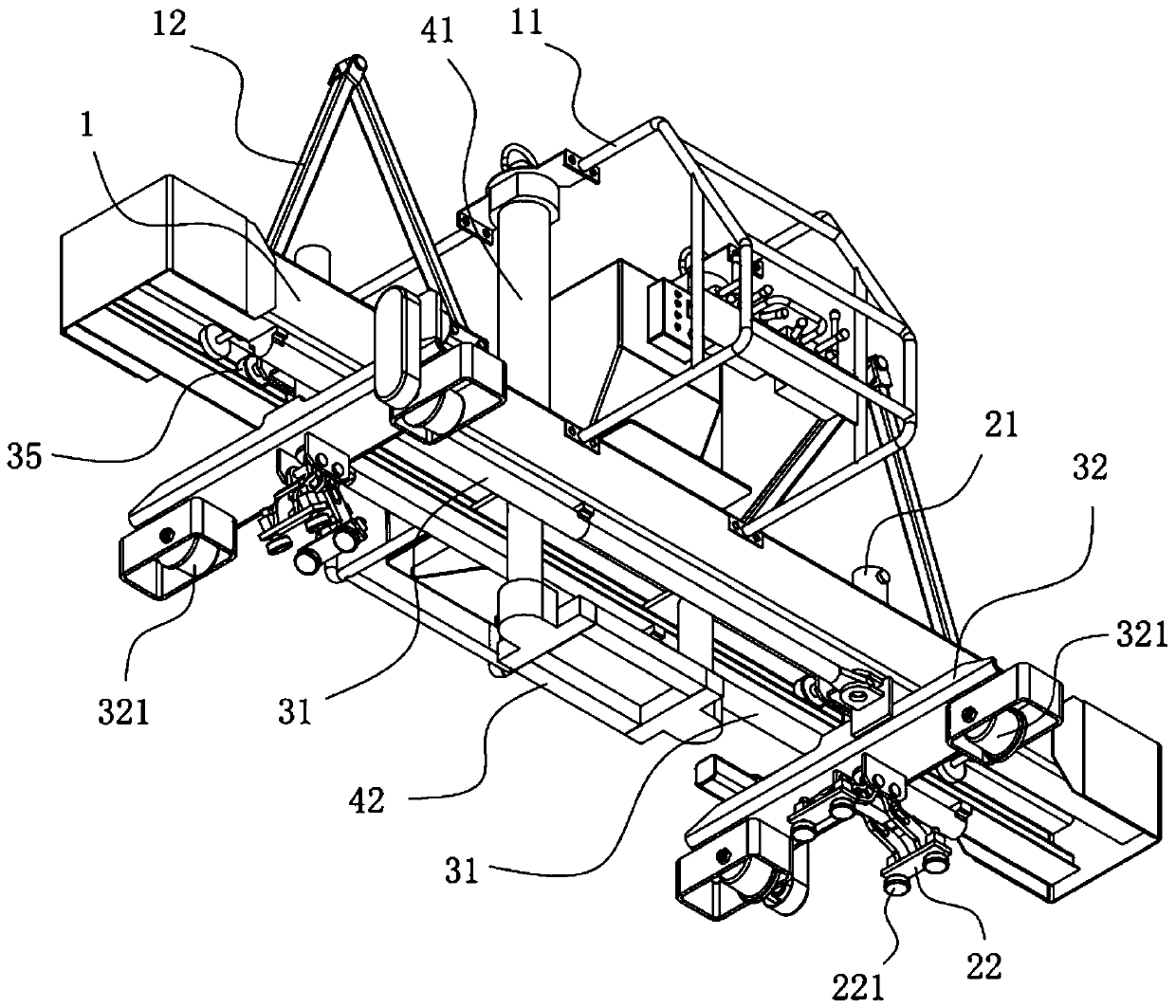 Hydraulic rail changing machine