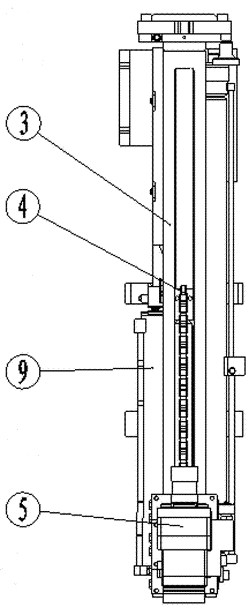 Hydraulic driving two-stage feeding dovetail groove guiding asymmetrically-arranged anchor drilling machine