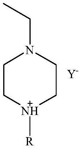 1-ethyl-4-alkylpiperazine ionic liquid and preparation method and application thereof