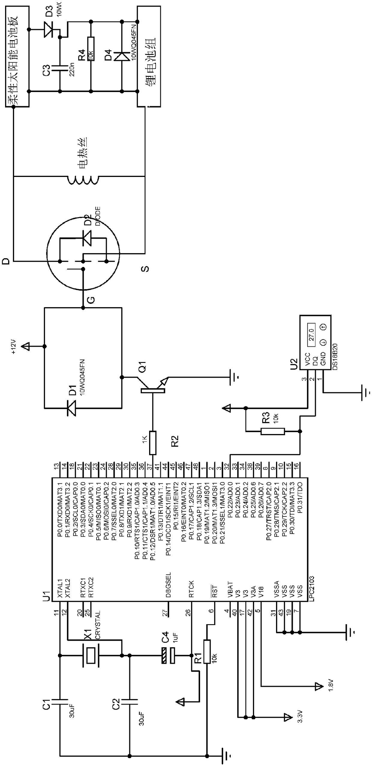 Temperature adjustment functional clothing based on flexible solar panel