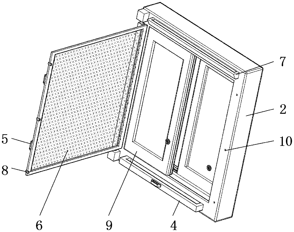 A dust-proof window that is easy to clean