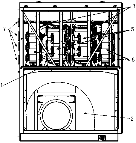 Internal combustion locomotive electric transmission system and auxiliary filtering cabinet thereof