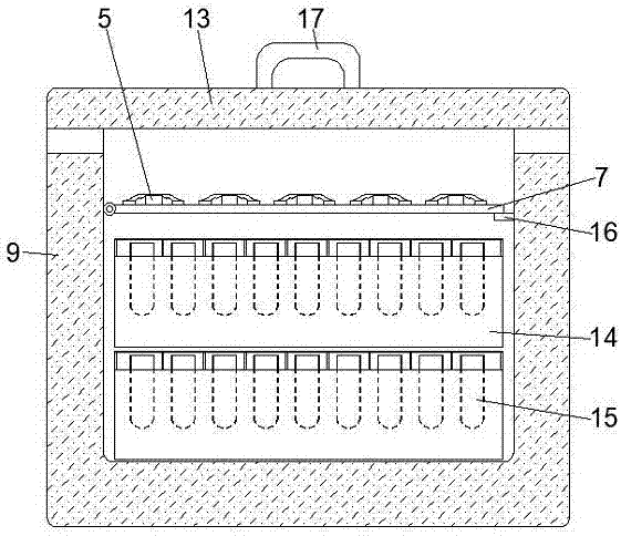 Sampling storage tank for soil pollution treatment