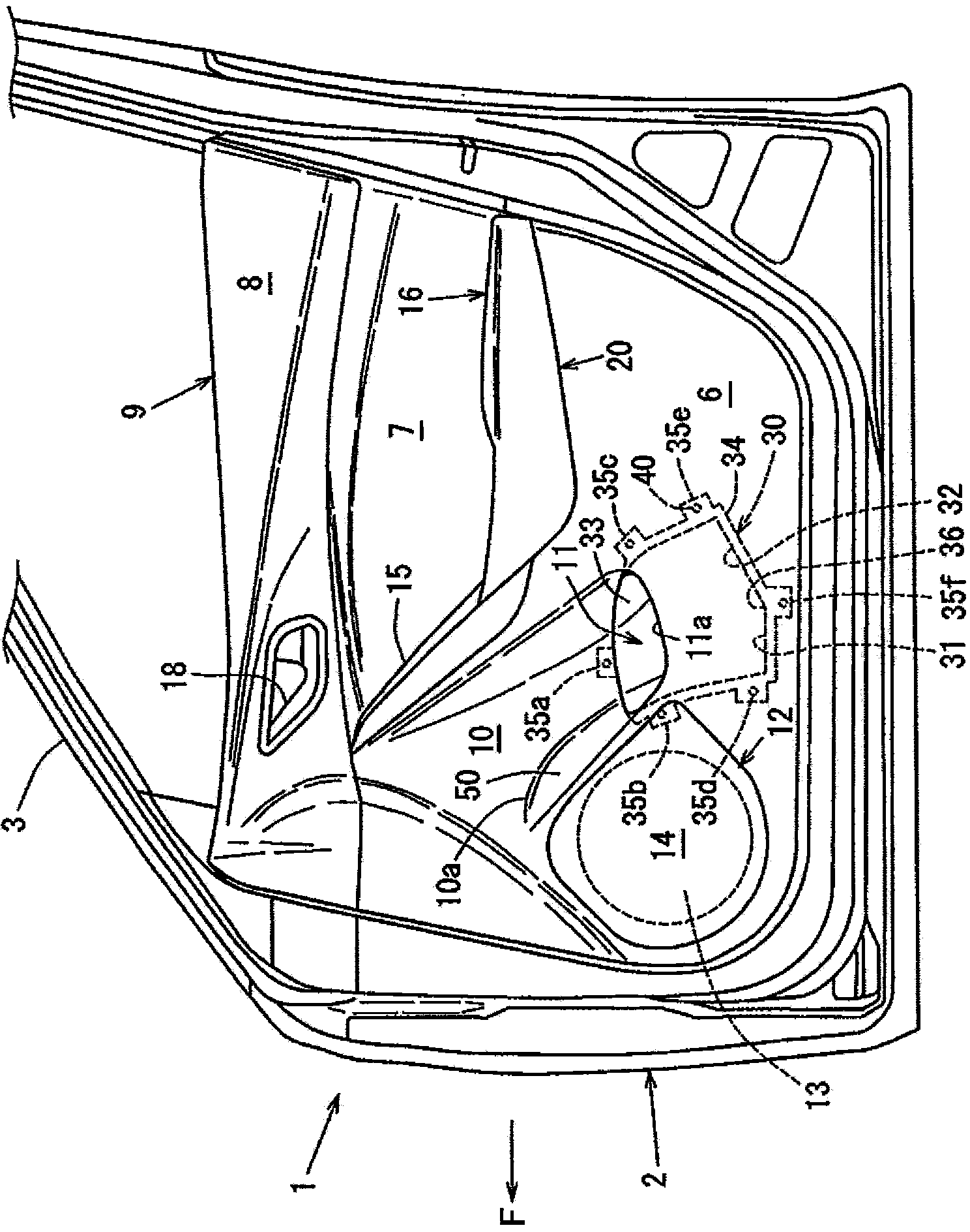 Door trim structure of automotive vehicle