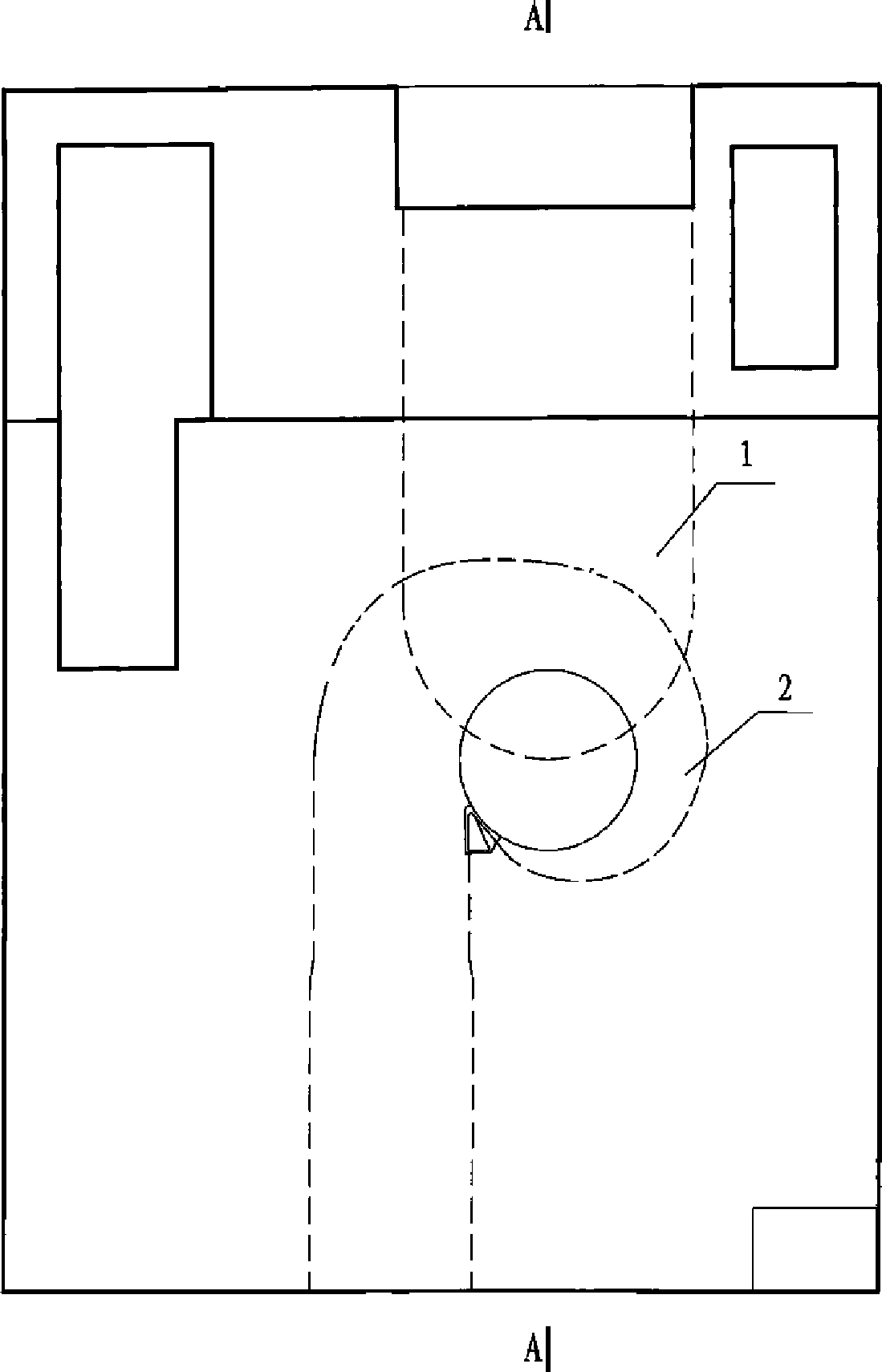 Construction method for large cast-in-situ steel reinforced concrete inlet channel and turbine housing