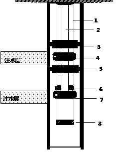 Water-absorbing profile adjusting sleeve pipe and adjusting method for water injection well