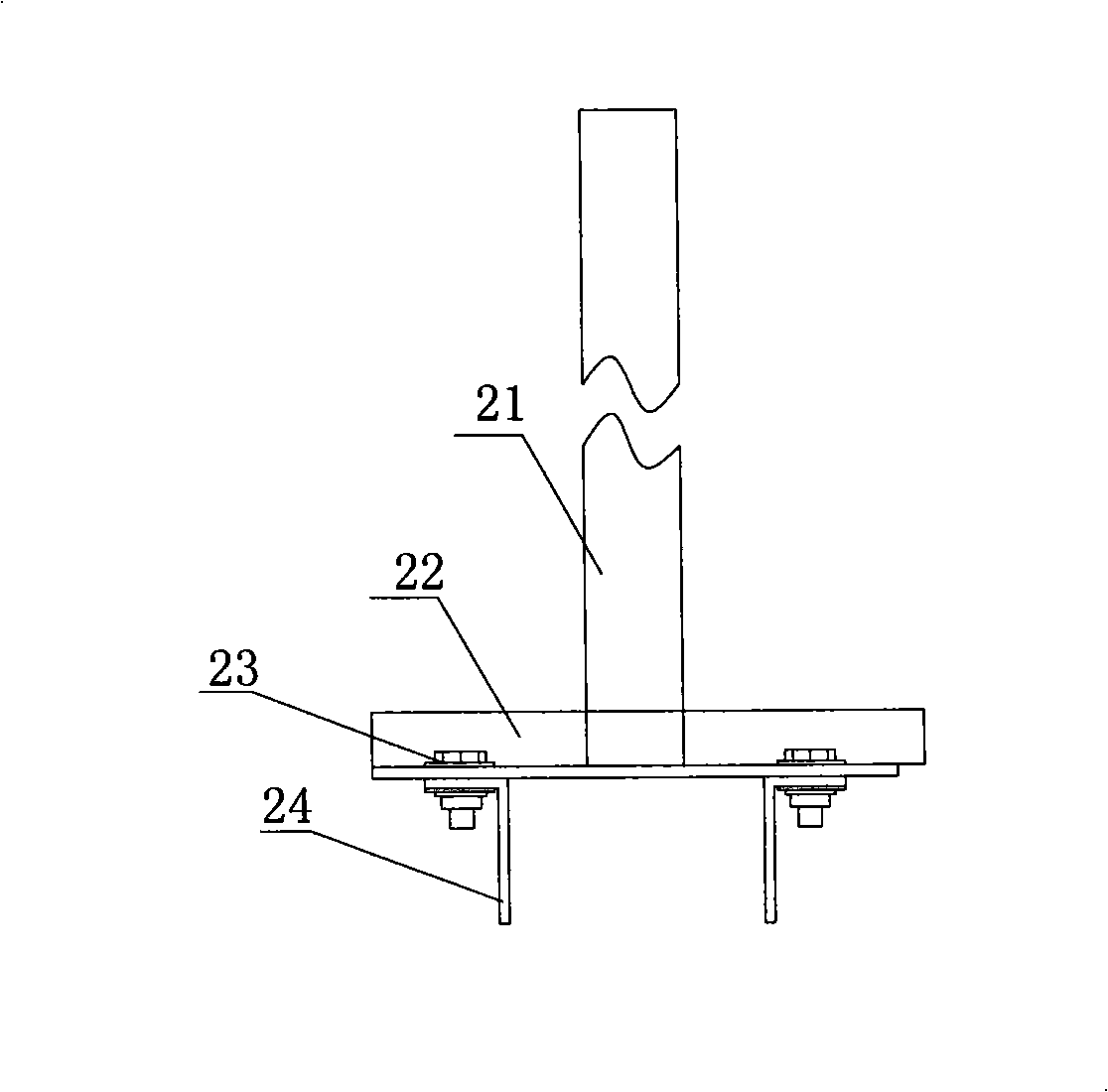 Mounting method of crane sliding contact line in workshop