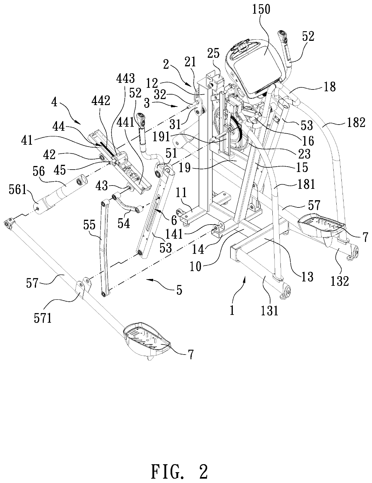 Composite motion exercise machine