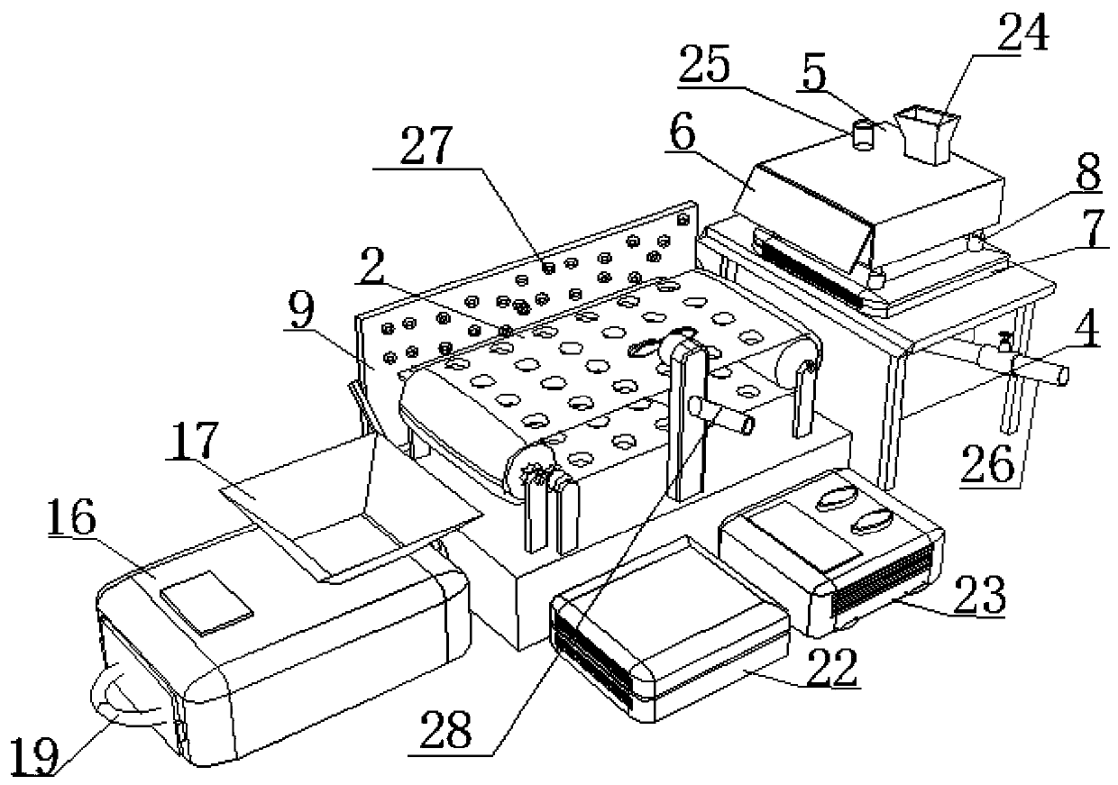 A processing device for drying agricultural fruits