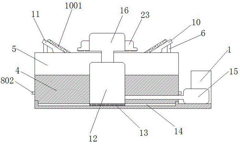 Surfing-type immersion bath device for thermal injuries