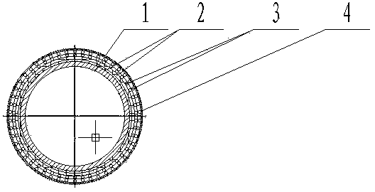 Flexible composite high-pressure delivery pipe