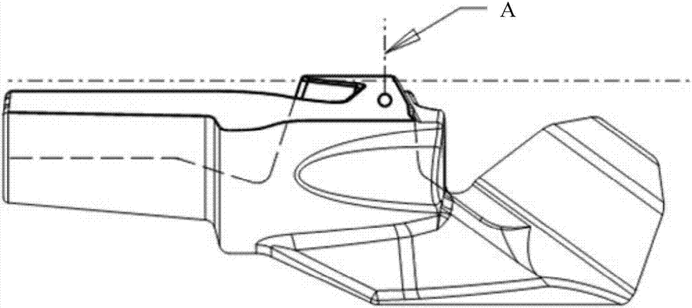 Three-cone drill bit palm reference plane, hole processing fixture