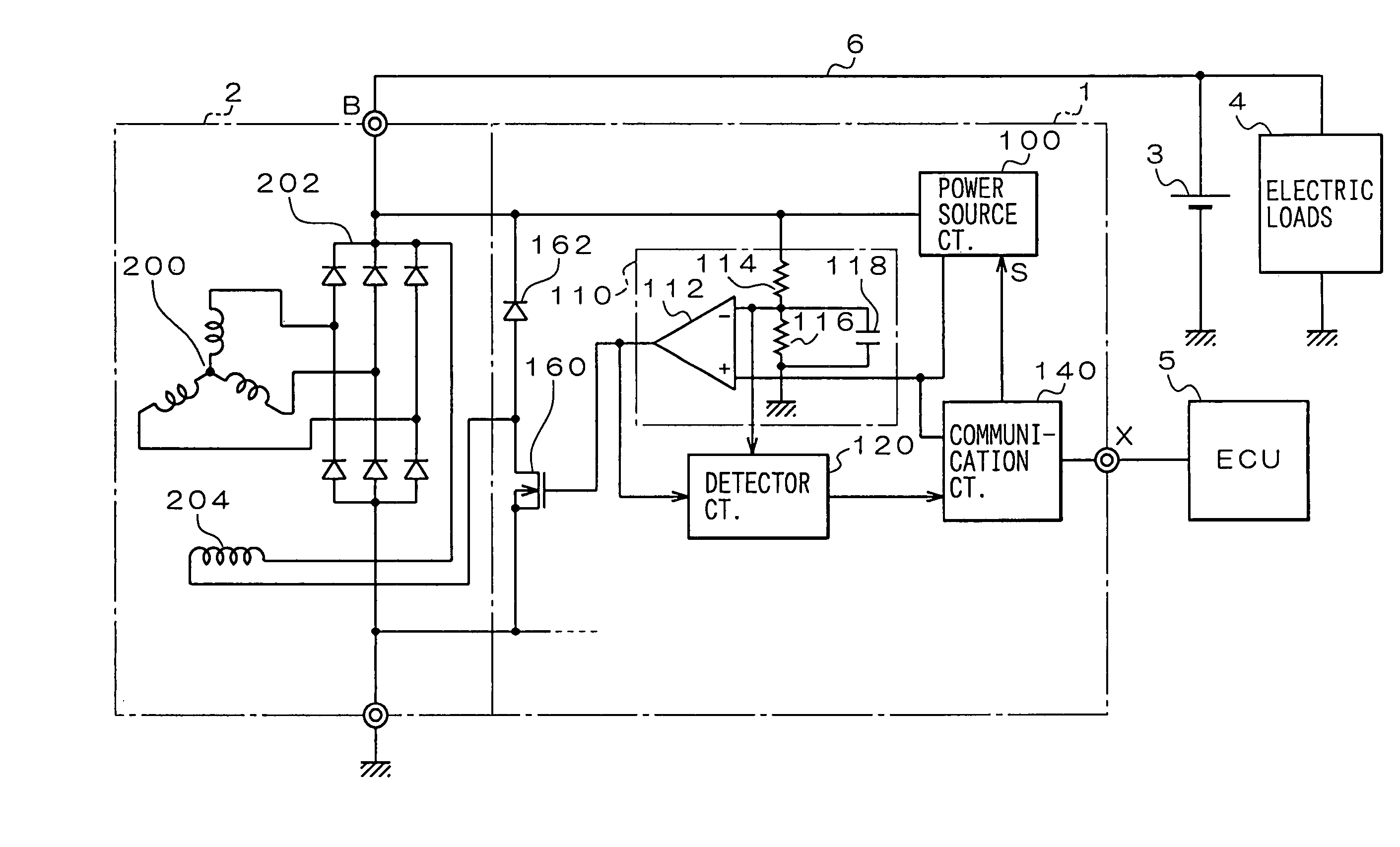 Voltage regulator for controlling output voltage of automotive alternator