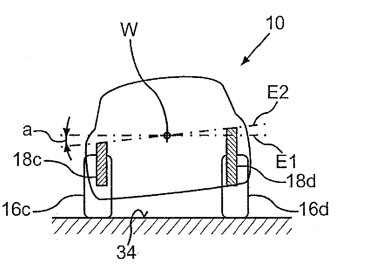 Method and apparatus for affecting cornering performance of a motor vehicle, and a motor vehicle