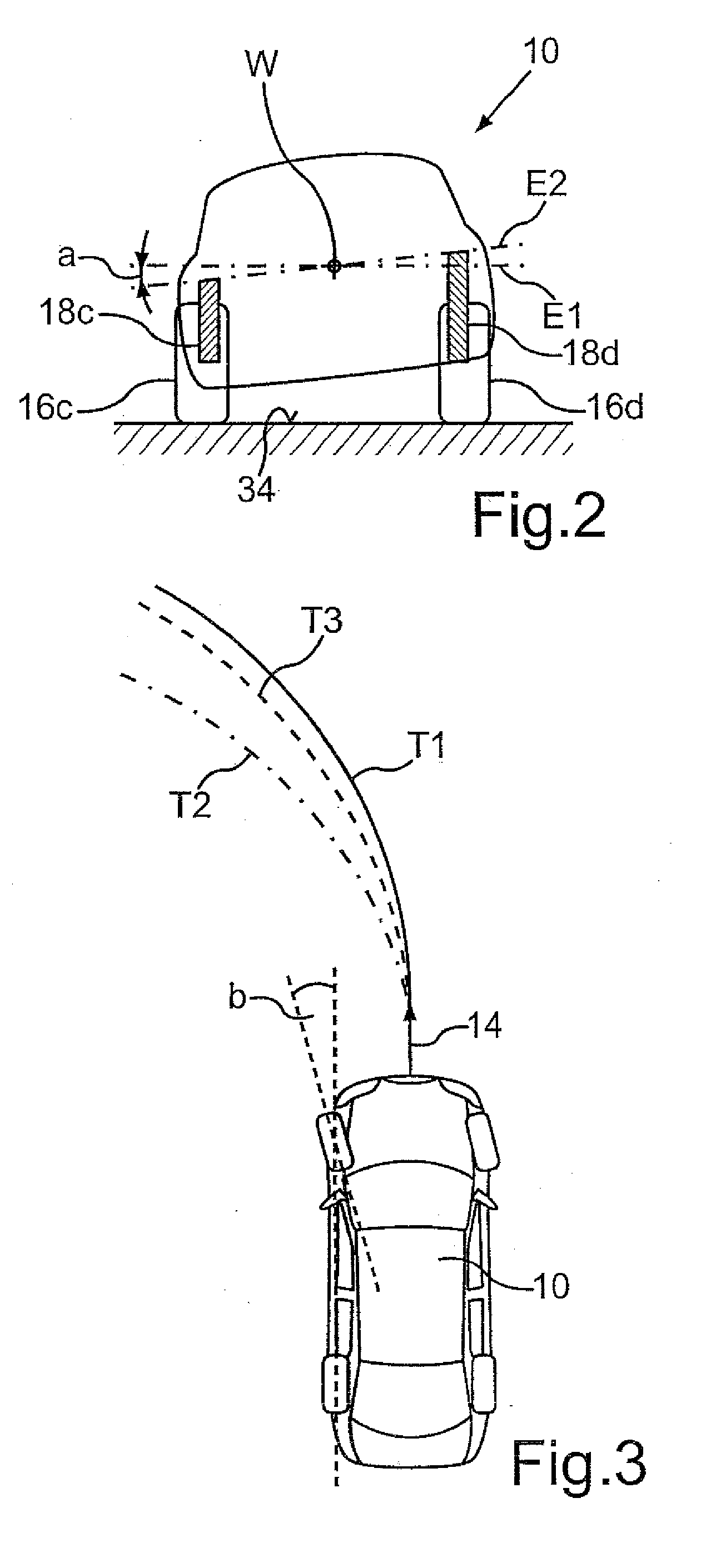 Method and apparatus for affecting cornering performance of a motor vehicle, and a motor vehicle