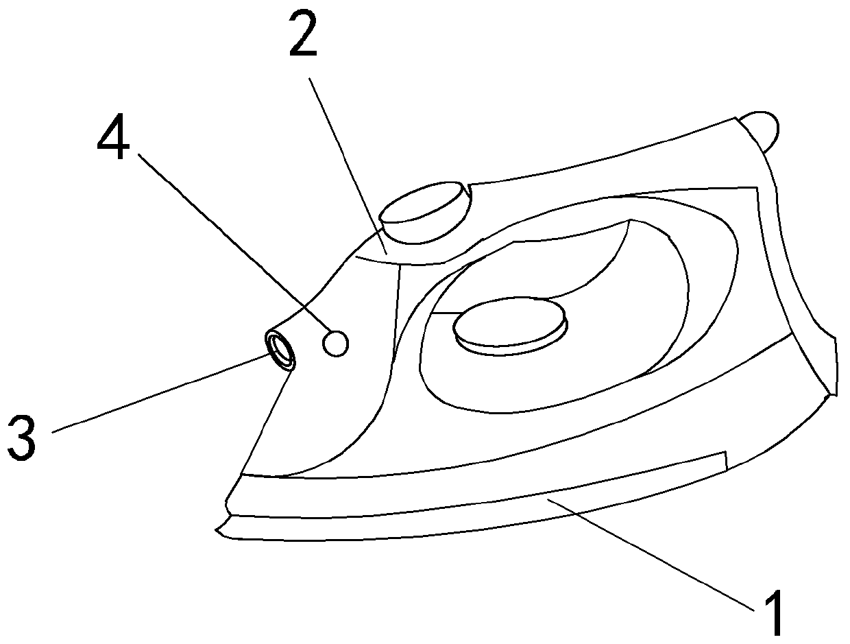 Electric iron with floodlight