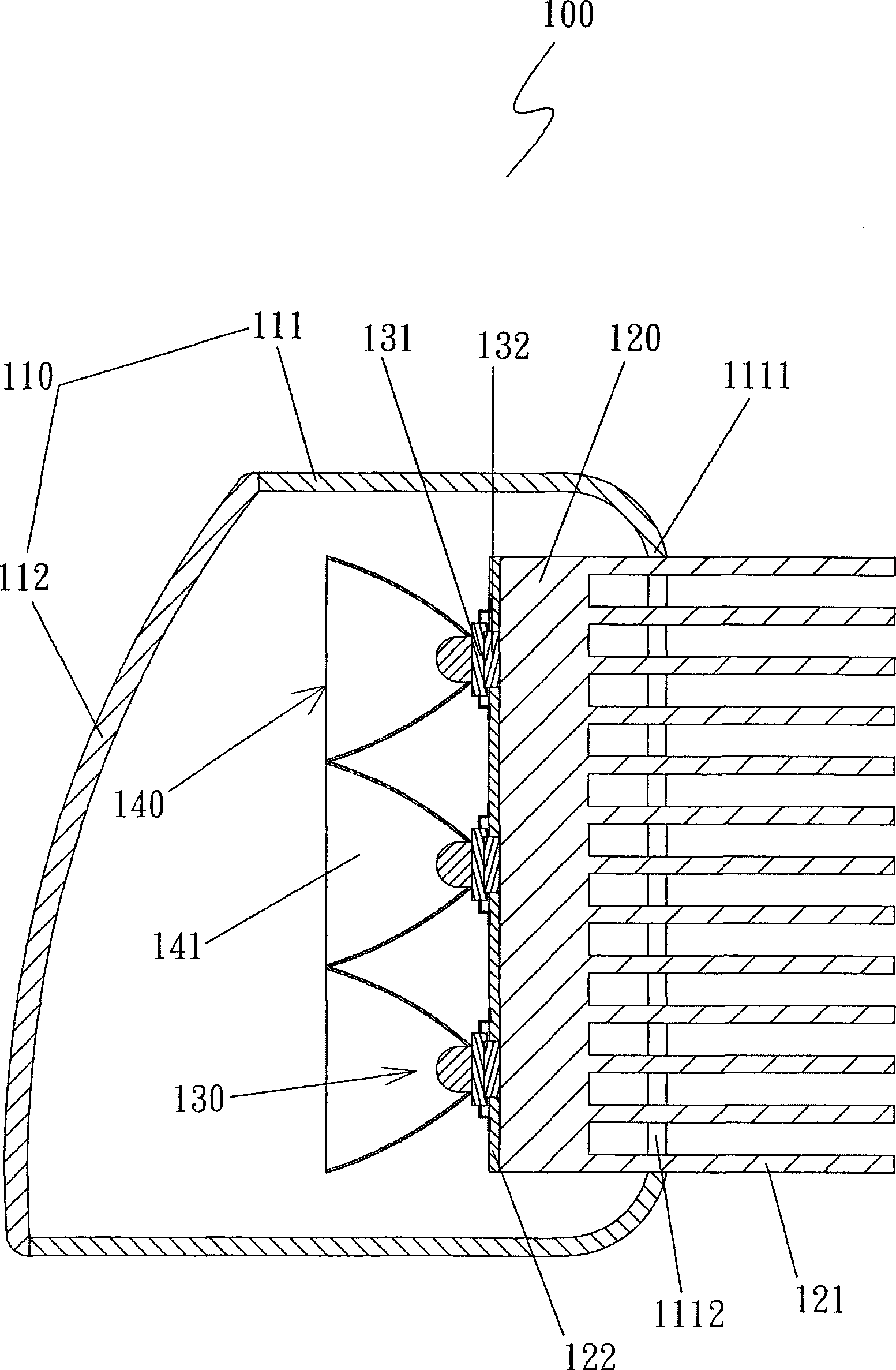 Heat radiating device for LED vehicle lamp