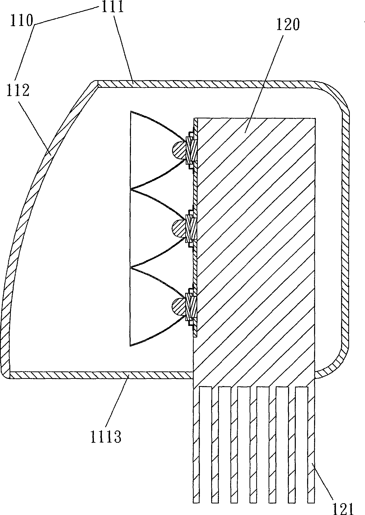 Heat radiating device for LED vehicle lamp