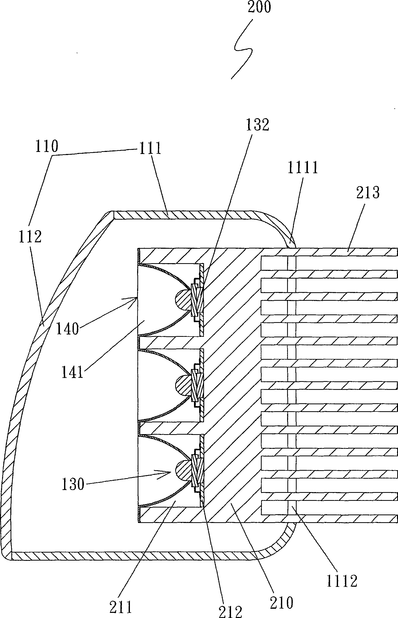 Heat radiating device for LED vehicle lamp