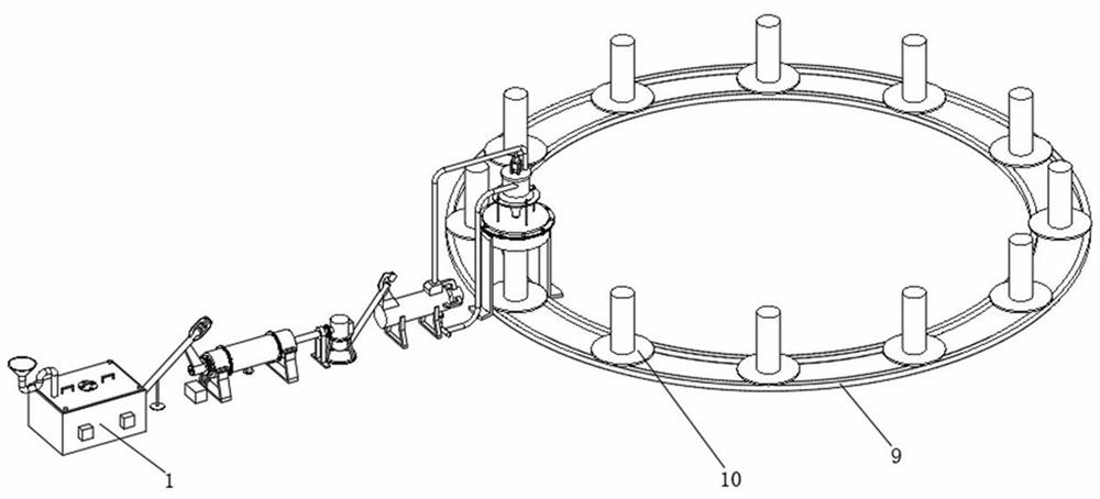 Pig manure conversion and utilization device with dry-wet separation function