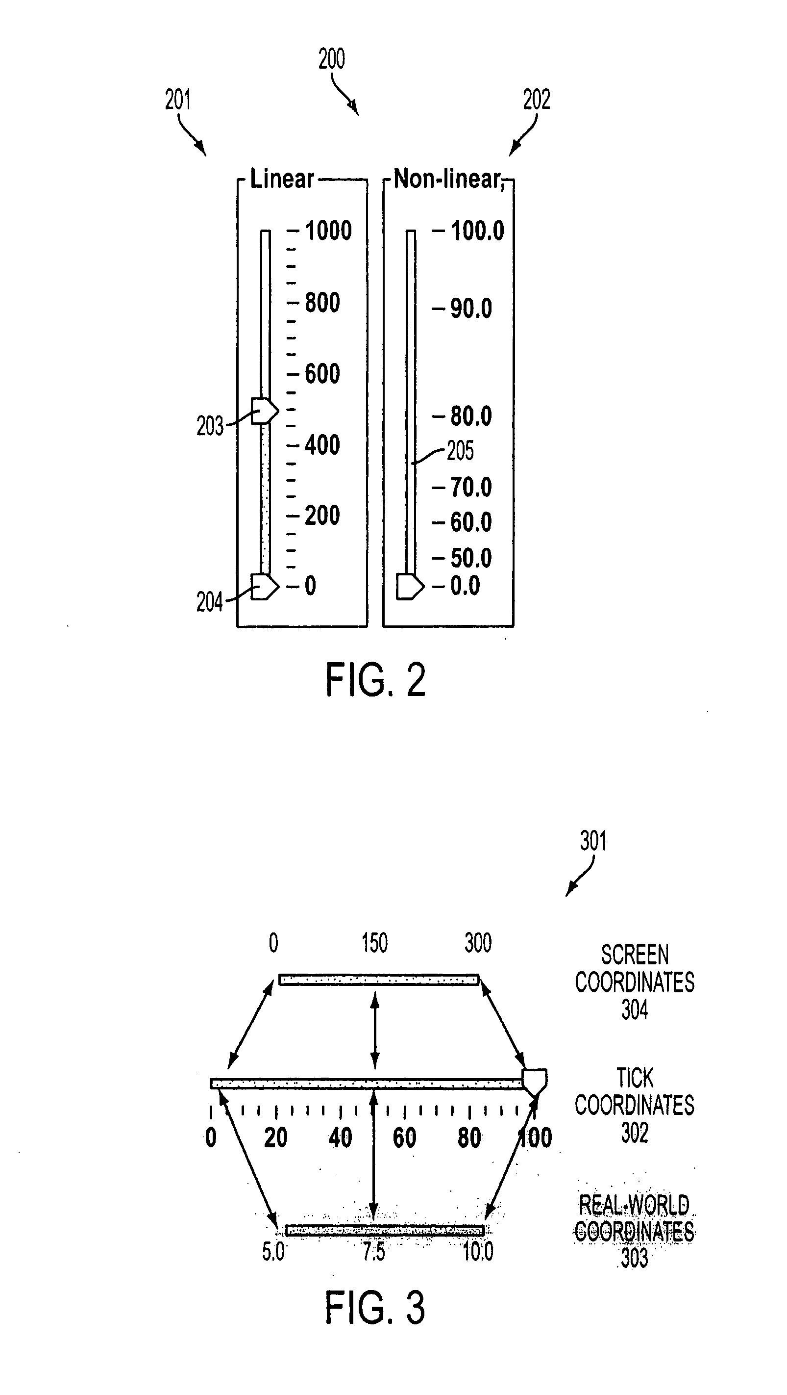 Method and apparatus for choosing ranges from a multi-range slider